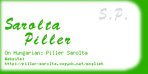 sarolta piller business card